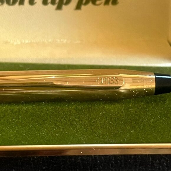 Vintage Cross 12kt Gold-Filled Soft Tip Pen 6604 w/Refills In Box Giftable - Picture 3 of 6